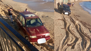 Два автомобила паркираха директно на плаж в Равда