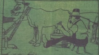 Календар от 1895 г. показва България като дойна крава
