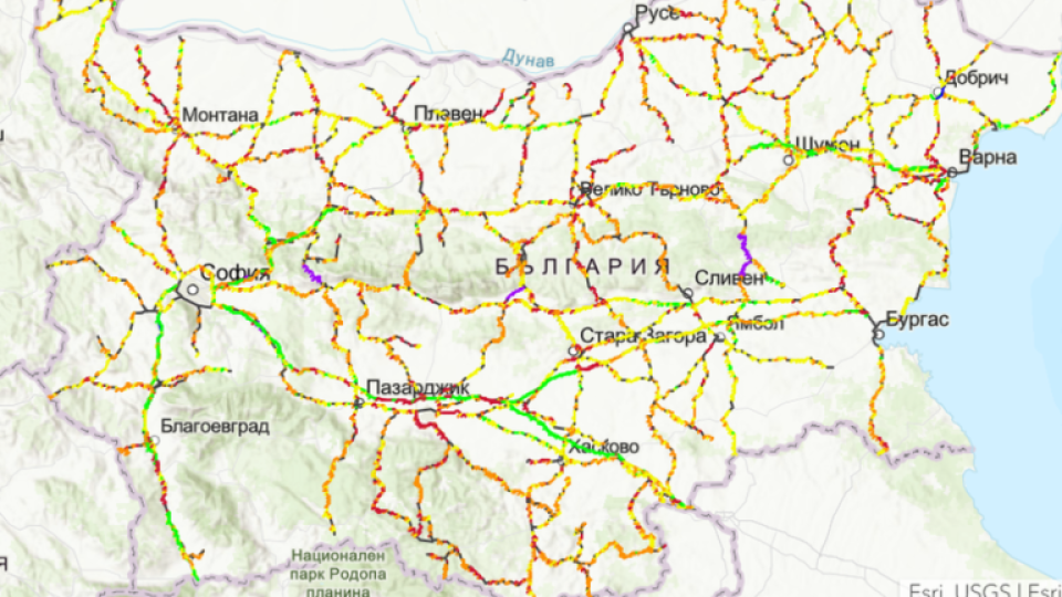 Интерактивна карта показва опасните пътища в България
