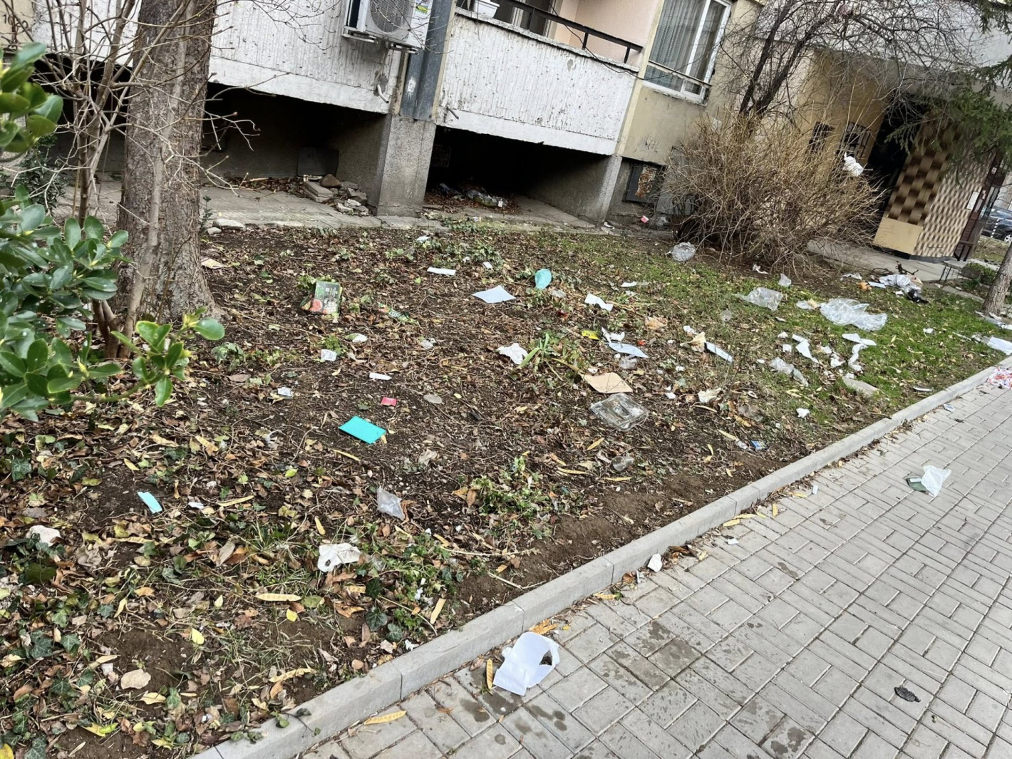 Криза, вятър и празнично разчистване "украсиха" София с матраци и пликове (снимки и видео)