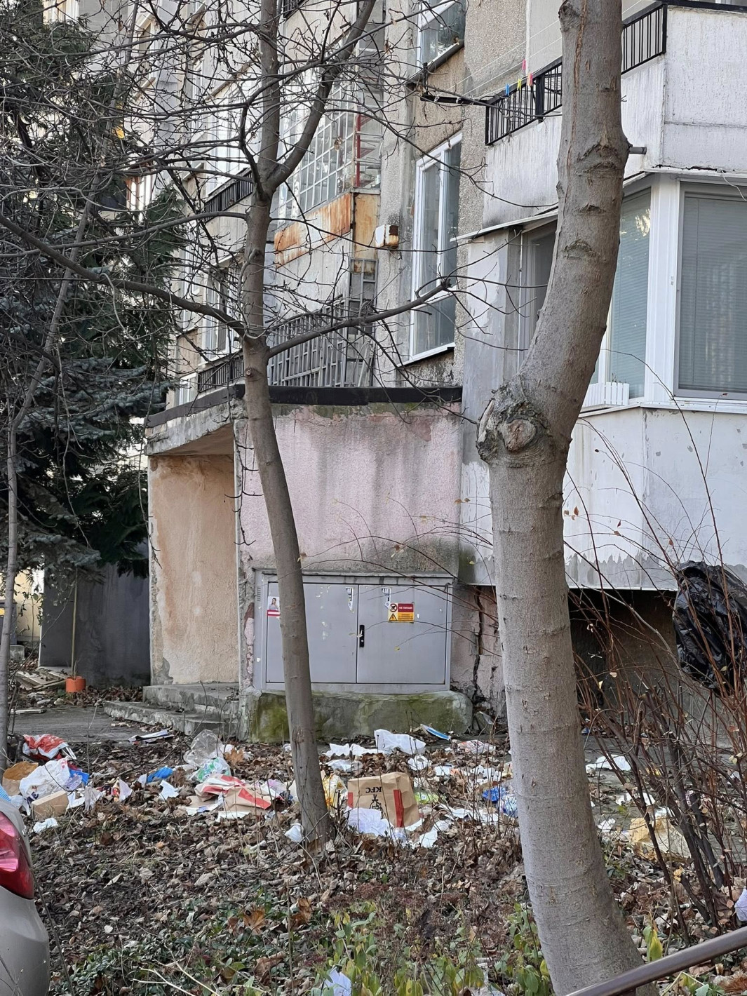 Криза, вятър и празнично разчистване "украсиха" София с матраци и пликове (снимки и видео)