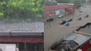 Силни валежи и градушка в части на Северозападна България: Градове и села са наводнени